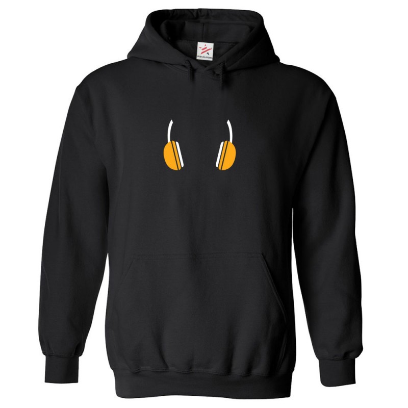 Headphones Classic Unisex Kids and Adults Pullover Hoodie For Music Lovers